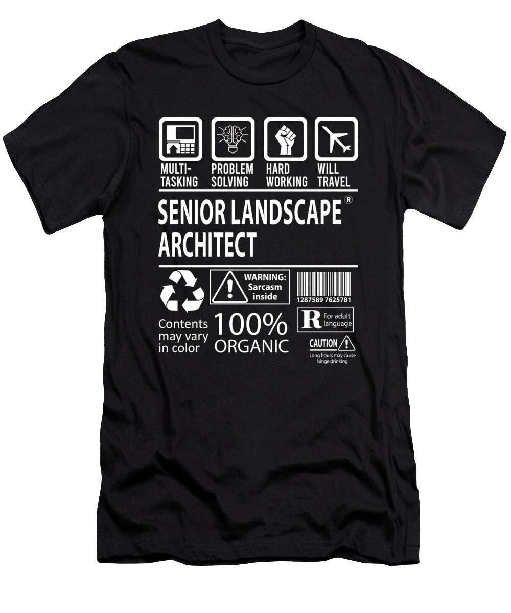 Senior Landscape Architect Multitasking Job Title Gift Item Shi Hu Kang T-Shirt