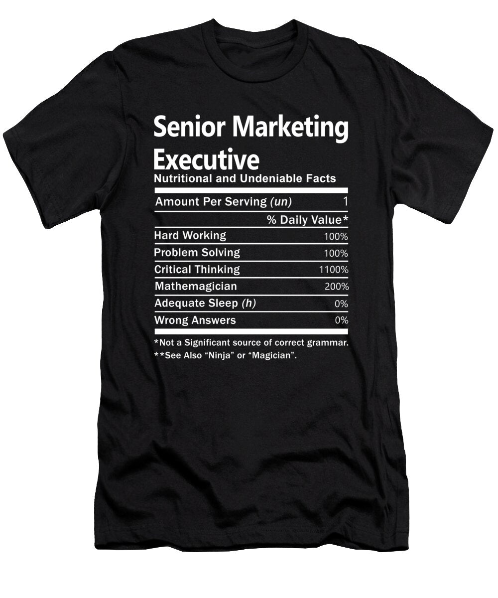 Senior Marketing Executive Nutrition Factors Gift Item Shi Hu Kang T-Shirt