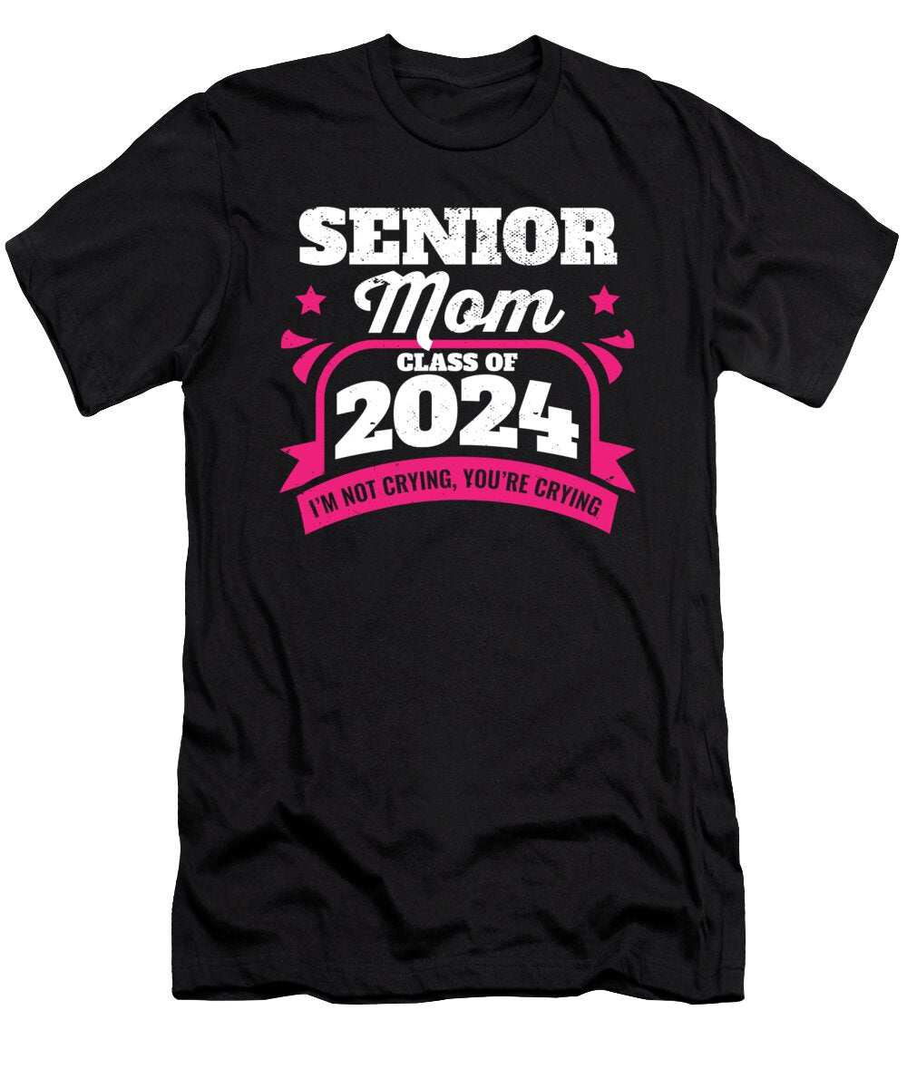 Senior Mom Class of 2024 Proud Mama Graduation Party Funny Maximus Designs T-Shirt