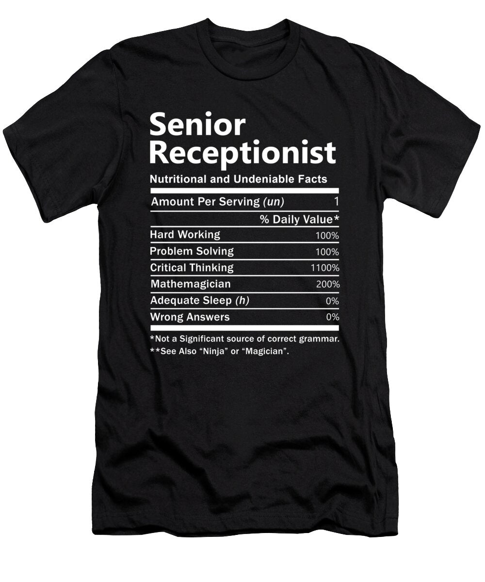 Senior Receptionist Nutrition Factors Gift Item Shi Hu Kang T-Shirt
