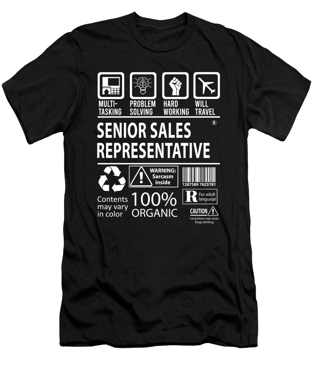 Senior Sales Representative Multitasking Job Title Gift Item Shi Hu Kang T-Shirt