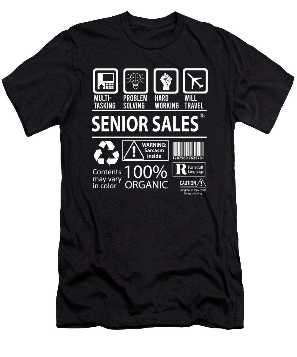 Senior Sales Multitasking Job Title Gift Item Shi Hu Kang T-Shirt