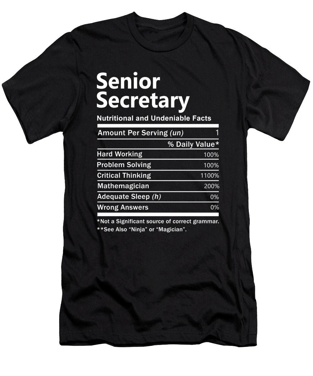 Senior Secretary Nutrition Factors Gift Item Shi Hu Kang T-Shirt
