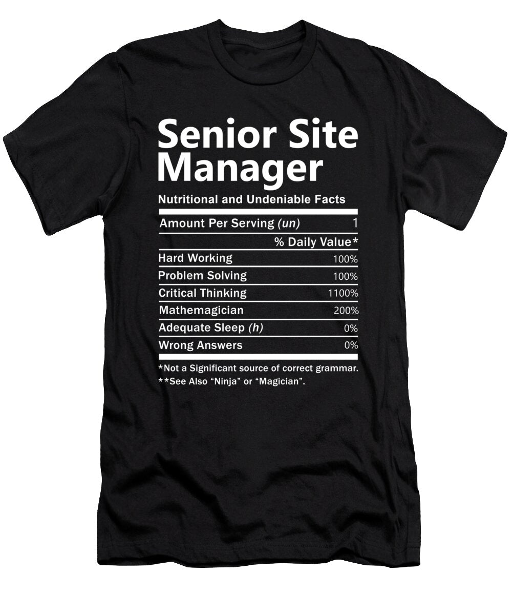 Senior Site Manager Nutrition Factors Gift Item Shi Hu Kang T-Shirt