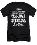 Senior Social Worker Ninja Job Gift Item Shi Hu Kang T-Shirt