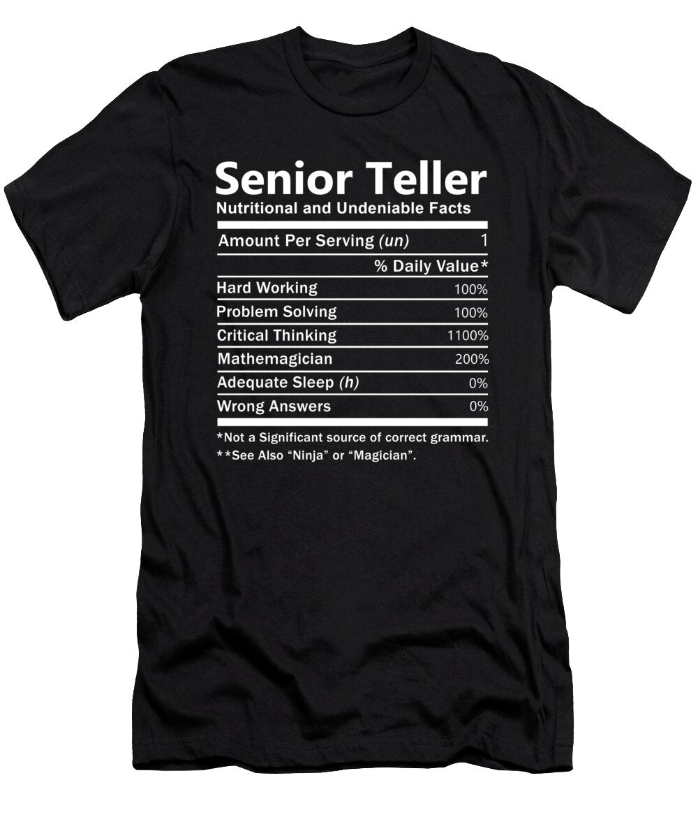 Senior Teller Nutrition Factors Gift Item Shi Hu Kang T-Shirt