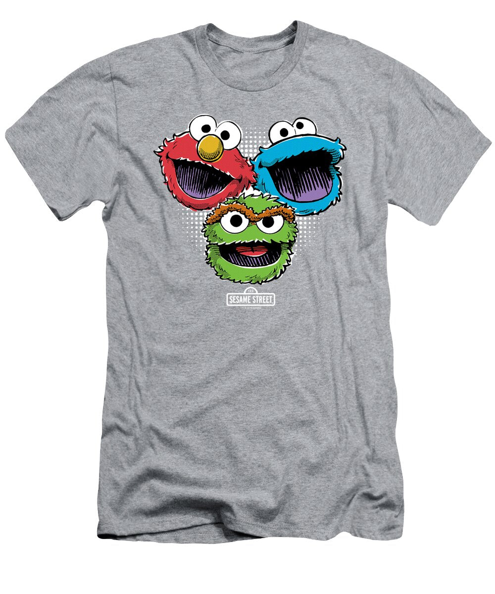 Sesame Street Halftone Heads Brand a T-Shirt
