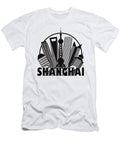 Shanghai City Skyline Black and White Circle Outline Illustratio Jpldesigns T-Shirt