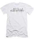 Shanghai City Skyline Grayscale Outline Illustration Jpldesigns T-Shirt