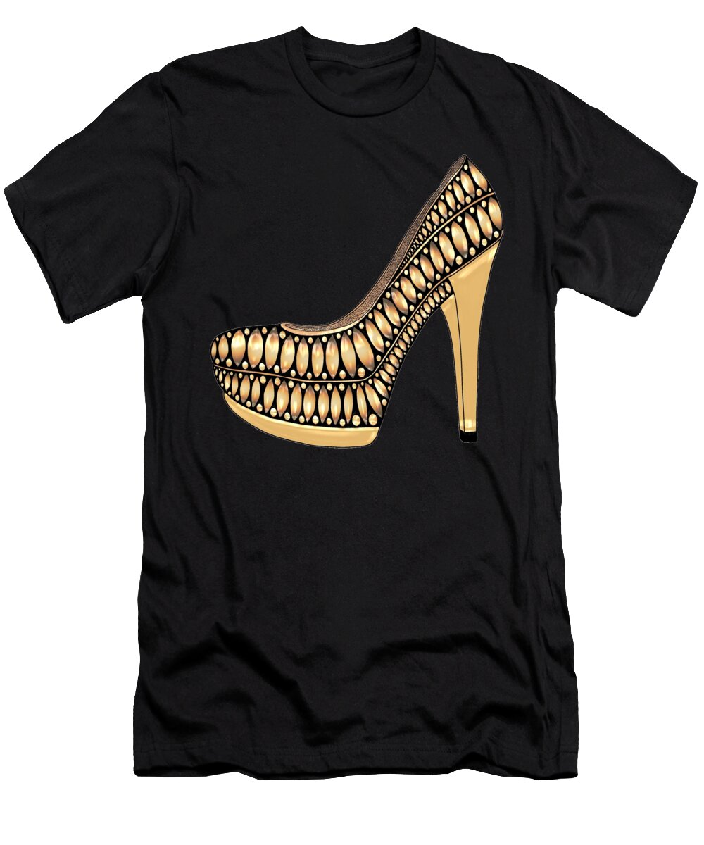 Shoe Dles Gold Patricia Burke T-Shirt