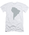 Silhouette of South America Gray Halftone Dots Peter Hermes Furian T-Shirt