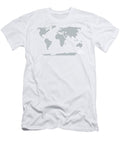 Silhouette of the World with Gray Halftone Dots Peter Hermes Furian T-Shirt