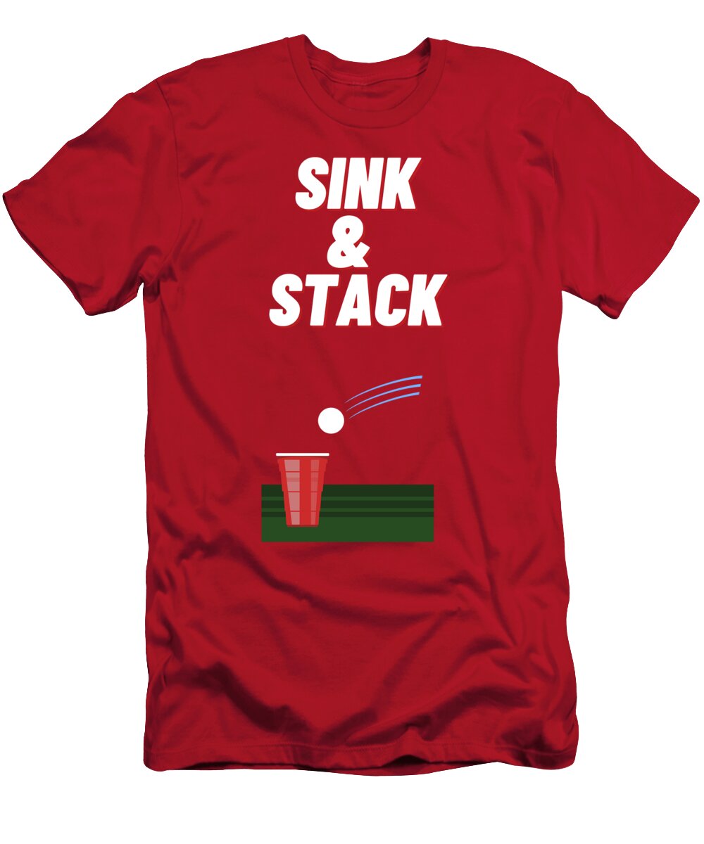 Sink and Stack Beer Pong Ellipsis Concepts T-Shirt