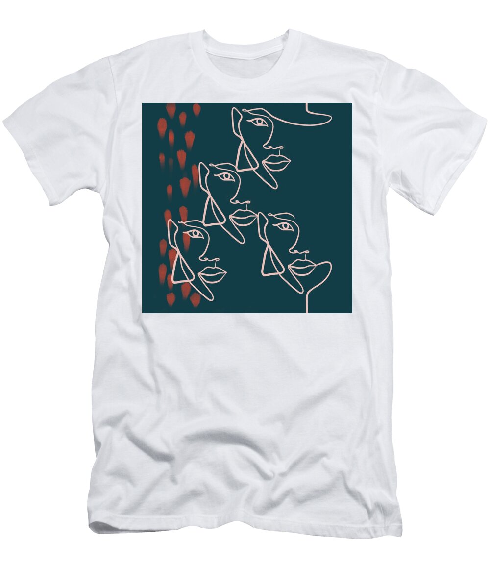Sisters Line Art Lina Bach T-Shirt