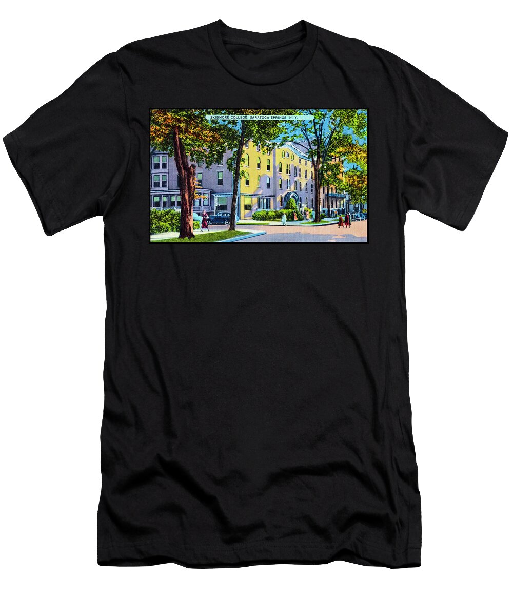 Skidmore College Saratoga Springs New York Vintage Retro Poster Carol Japp T-Shirt