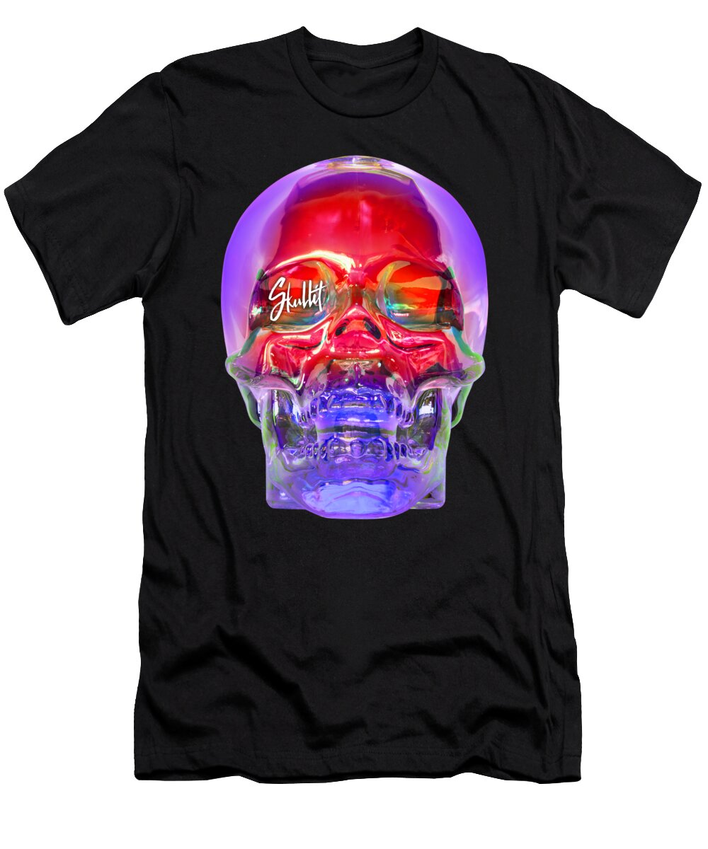 Skullit Crystal Skull Red Purple Matthew Drinkall T-Shirt