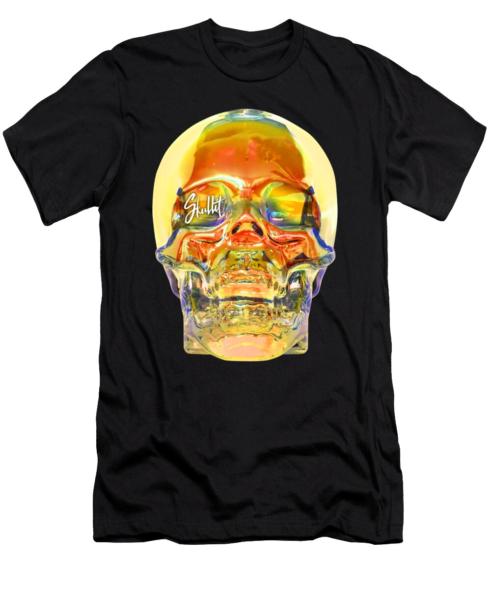 Skullit Crystal Skull Yellow Orange Matthew Drinkall T-Shirt