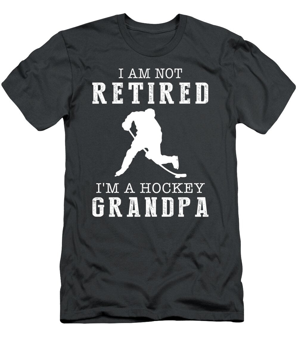 Slapshot Fun Never Retires Hockey Grandpa Score Big on Laughs Hockey Grandpa Retirement T-Shirt
