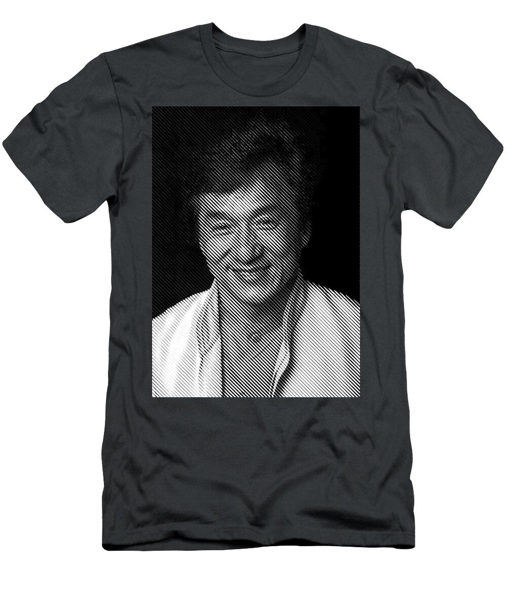 Smiling Person in Monochrome Halftone Jackie Chan Travel Poster Art Print T-Shirt