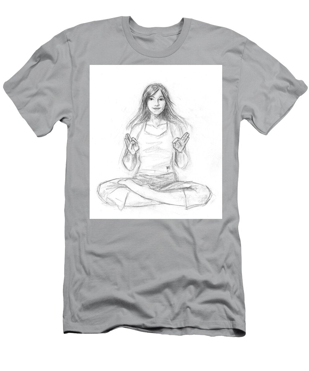 Smiling Yoga Girl Brandy Woods T-Shirt