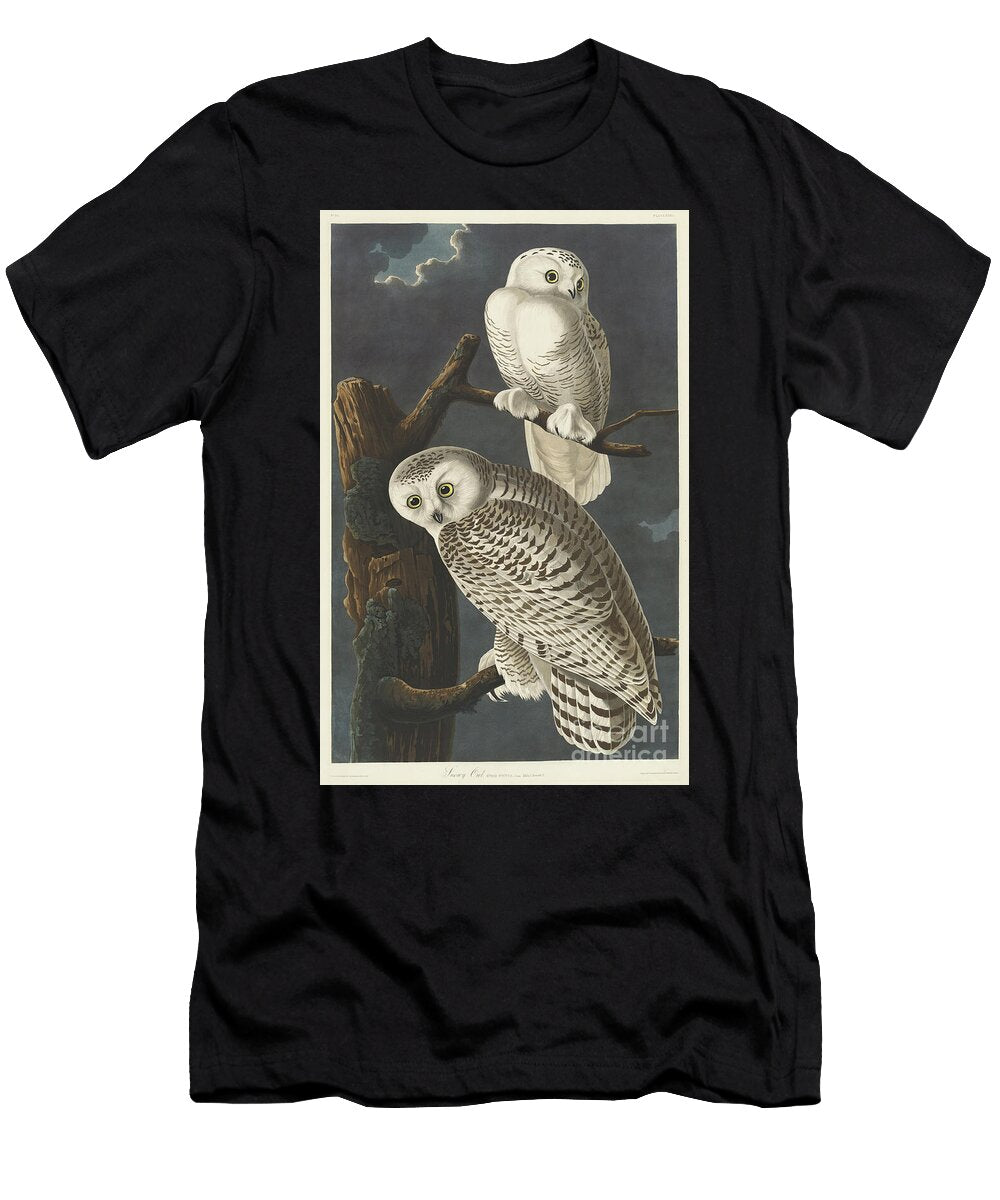 Snowy Owl 1831 Coloured Engraving John James Audubon T-Shirt