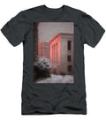 Snowy Street with Glowing Facade Iowa State Campus Hollie Love T-Shirt