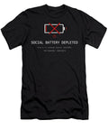 Social Battery Depleted Snarky Sayings T-Shirt