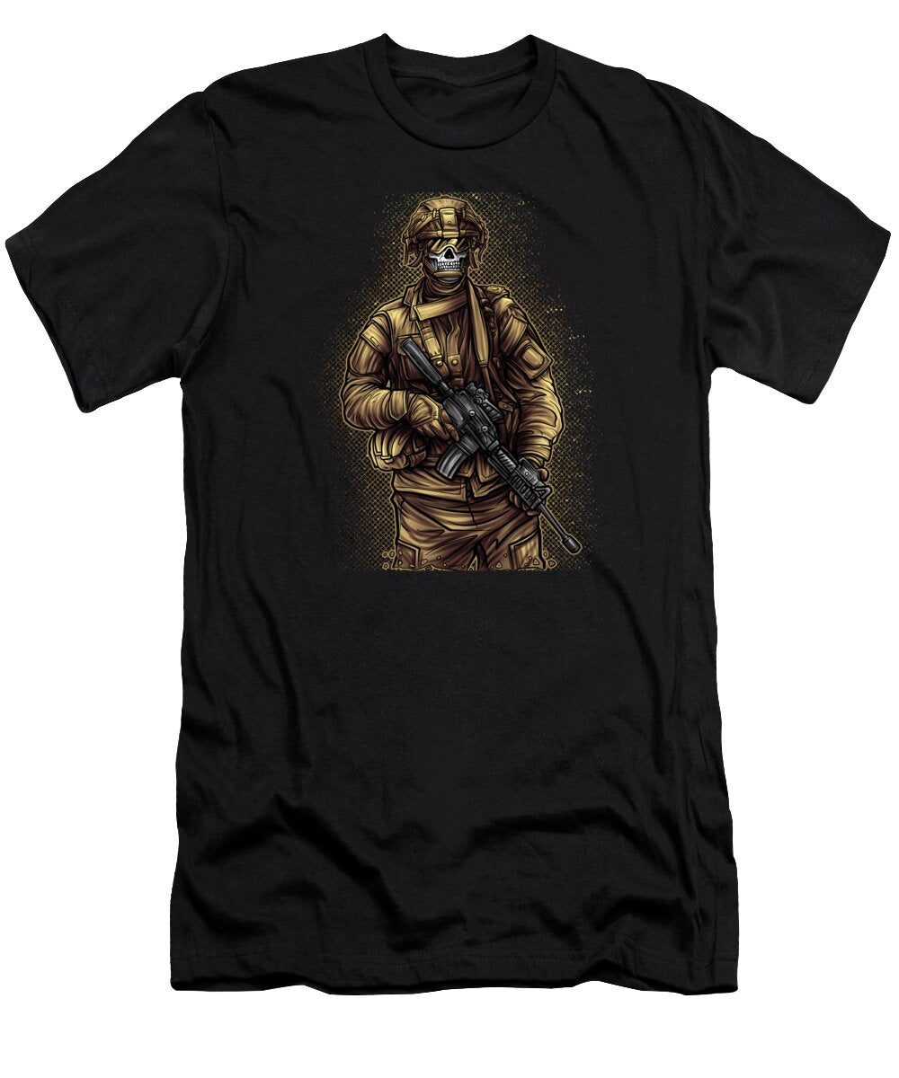 Soldier War Weapon Defense Attack Military Gift Mister T-Shirt