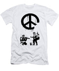 Soldiers with Peace Symbol Graffiti Ashim Mercadiez T-Shirt