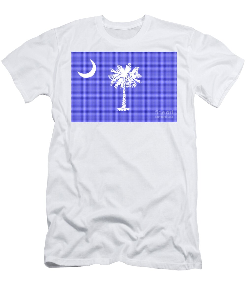 South Carolina State Flag Halftone Bigalbaloo Stock T-Shirt