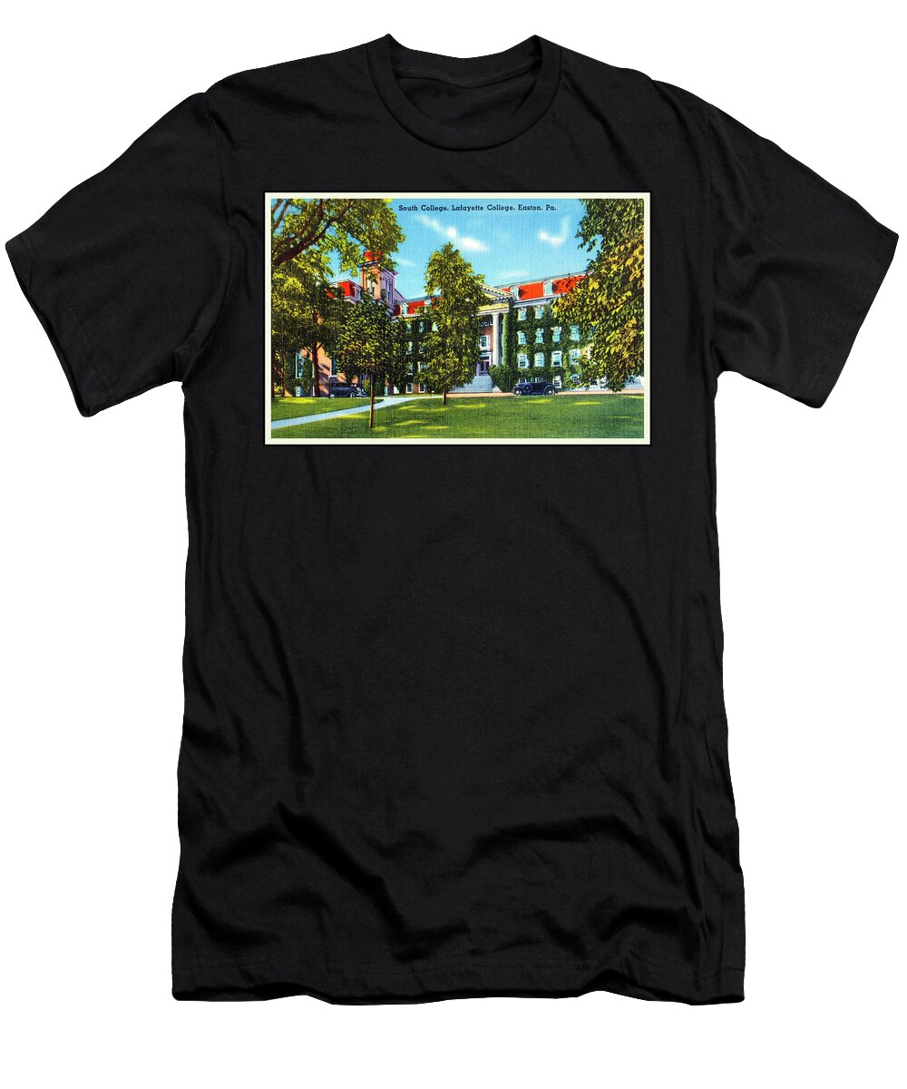South College Lafayette College Easton Pennsylvania Retro Vintage Poster Carol Japp T-Shirt