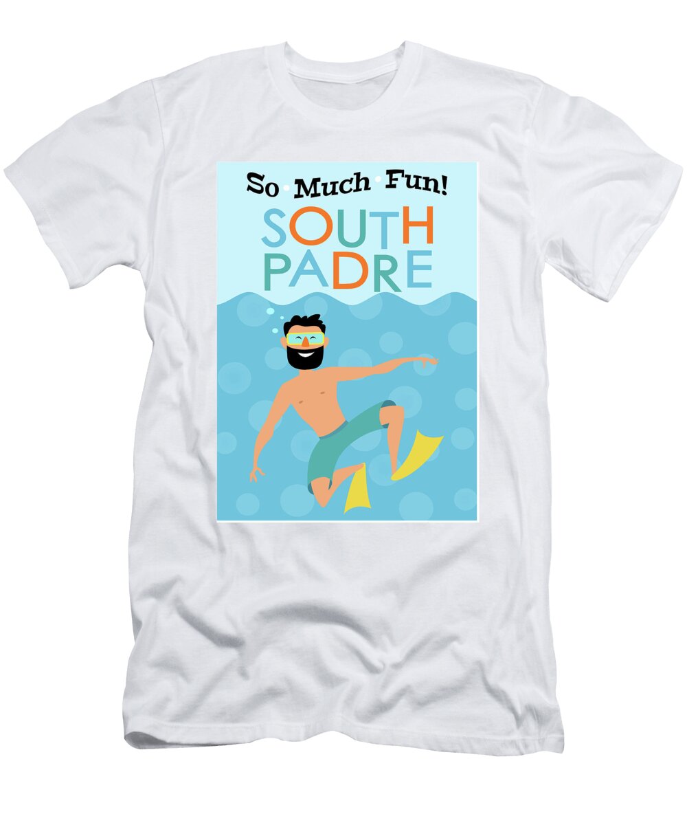 South Padre Fun Hipster Travel Flo Karp T-Shirt