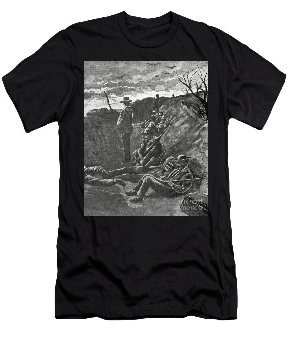 Spanish American War 1898 Spanish Artillery Spanish Troops in the Trenches of Guantanamo Unknown Artist T-Shirt