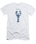Sponge Painted Lobster Tide Pool Habitat Delft Blue Nautical Art Tina Lavoie T-Shirt