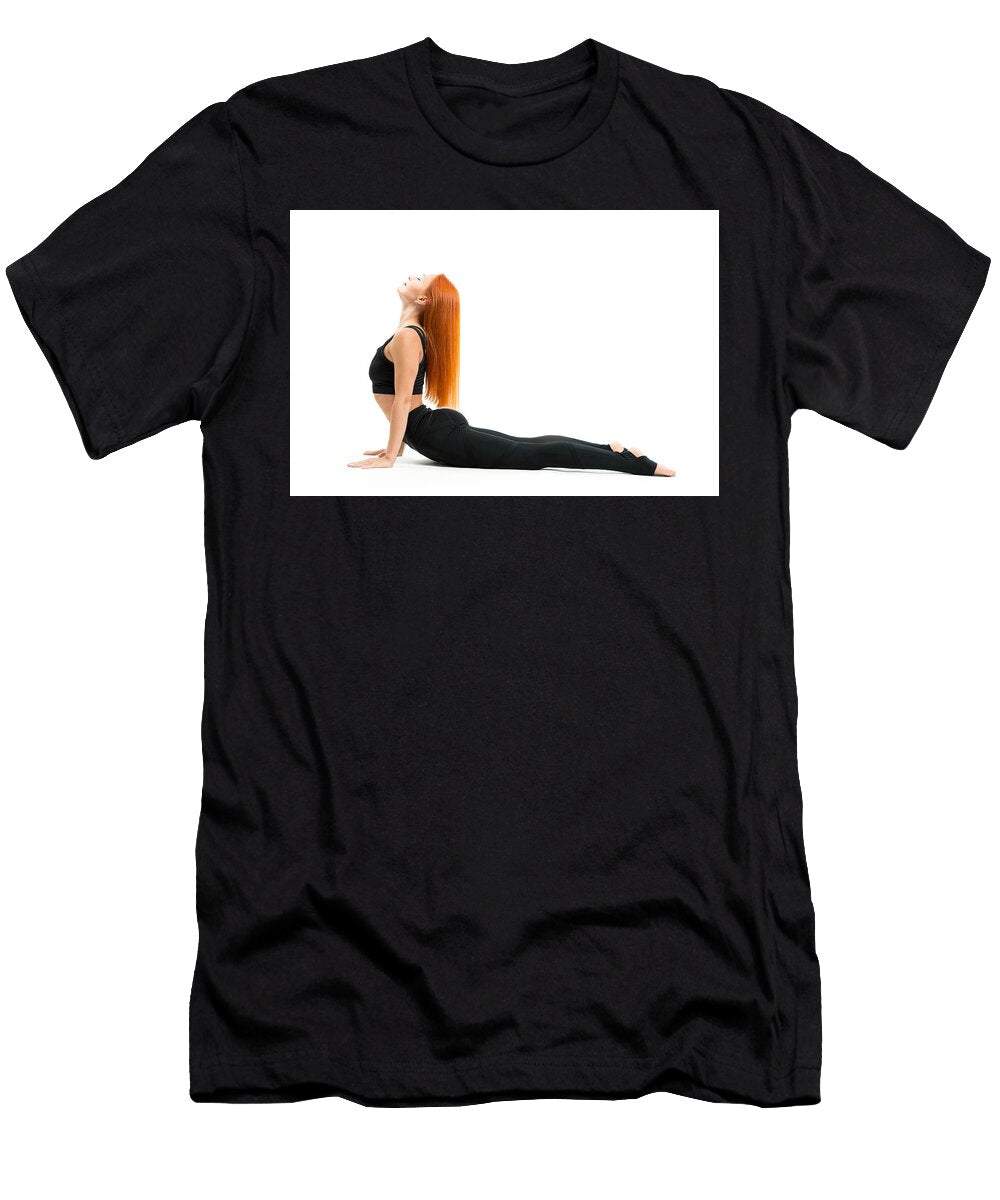Sporty Young Woman Doing Yoga Asana Nikita Buida T-Shirt