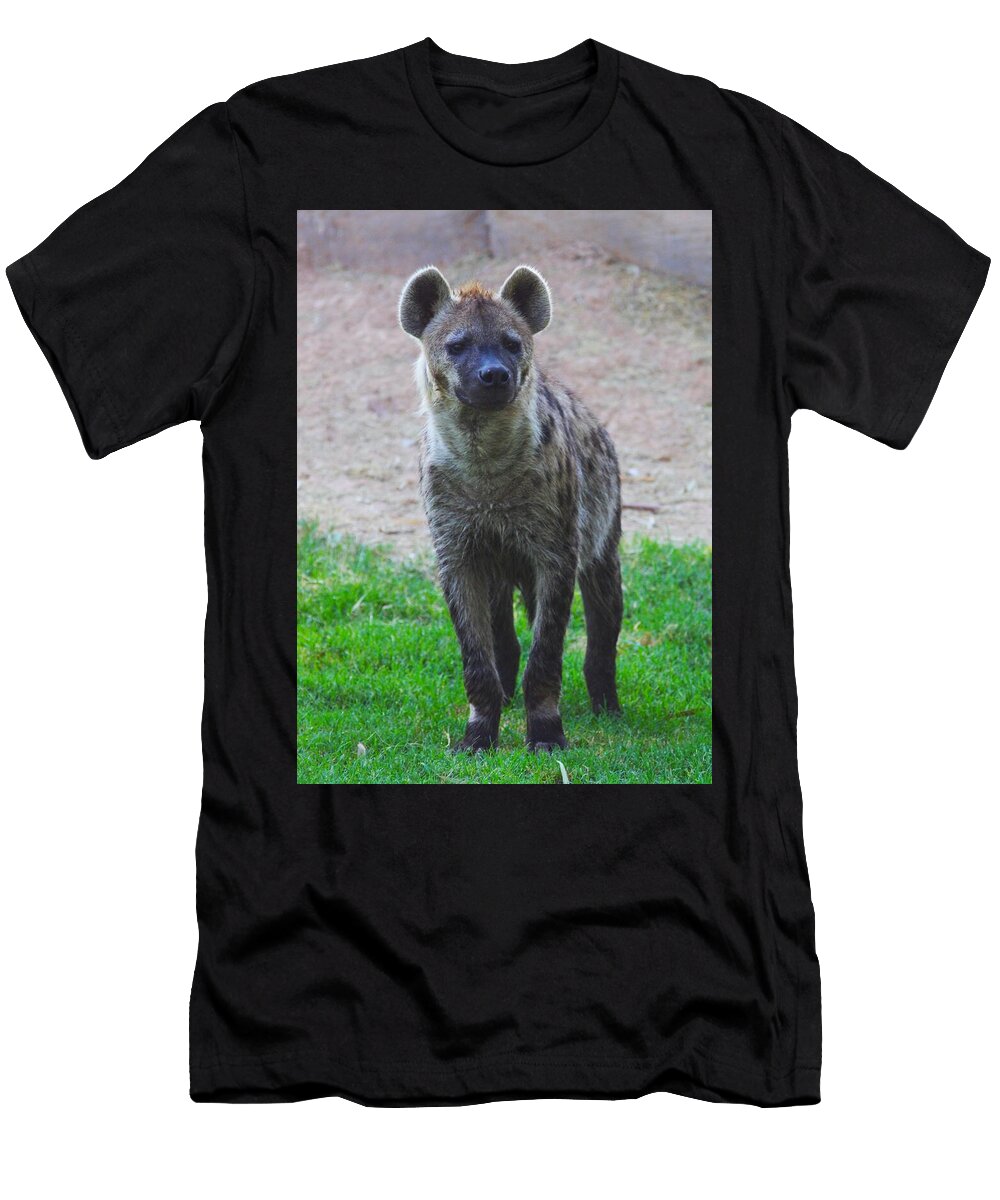 Spotted Hyena on Grass Brittney Powers T-Shirt
