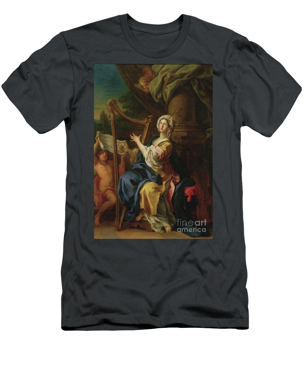 St Cecilia 1733 Oil on Copper Sebastiano Conca T-Shirt