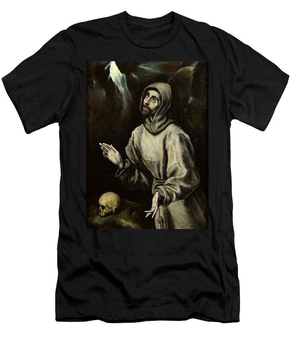 St Francis of Assisi Receiving the Stigmata El Greco T-Shirt