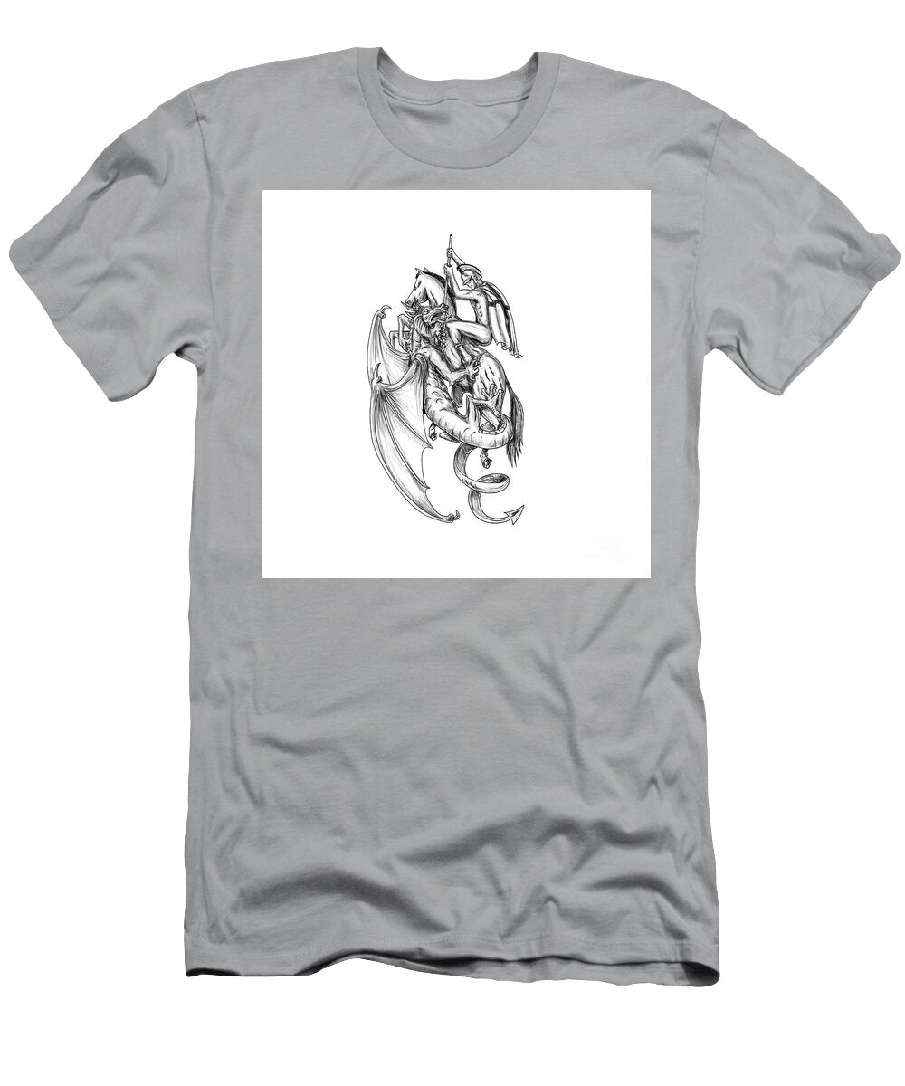 St George Slaying Dragon Tattoo Aloysius Patrimonio T-Shirt