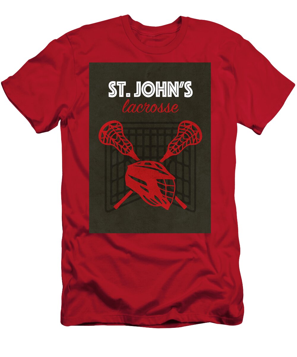 St Johns University Queens Campus College Lacrosse Sports Vintage Poster Design Turnpike T-Shirt