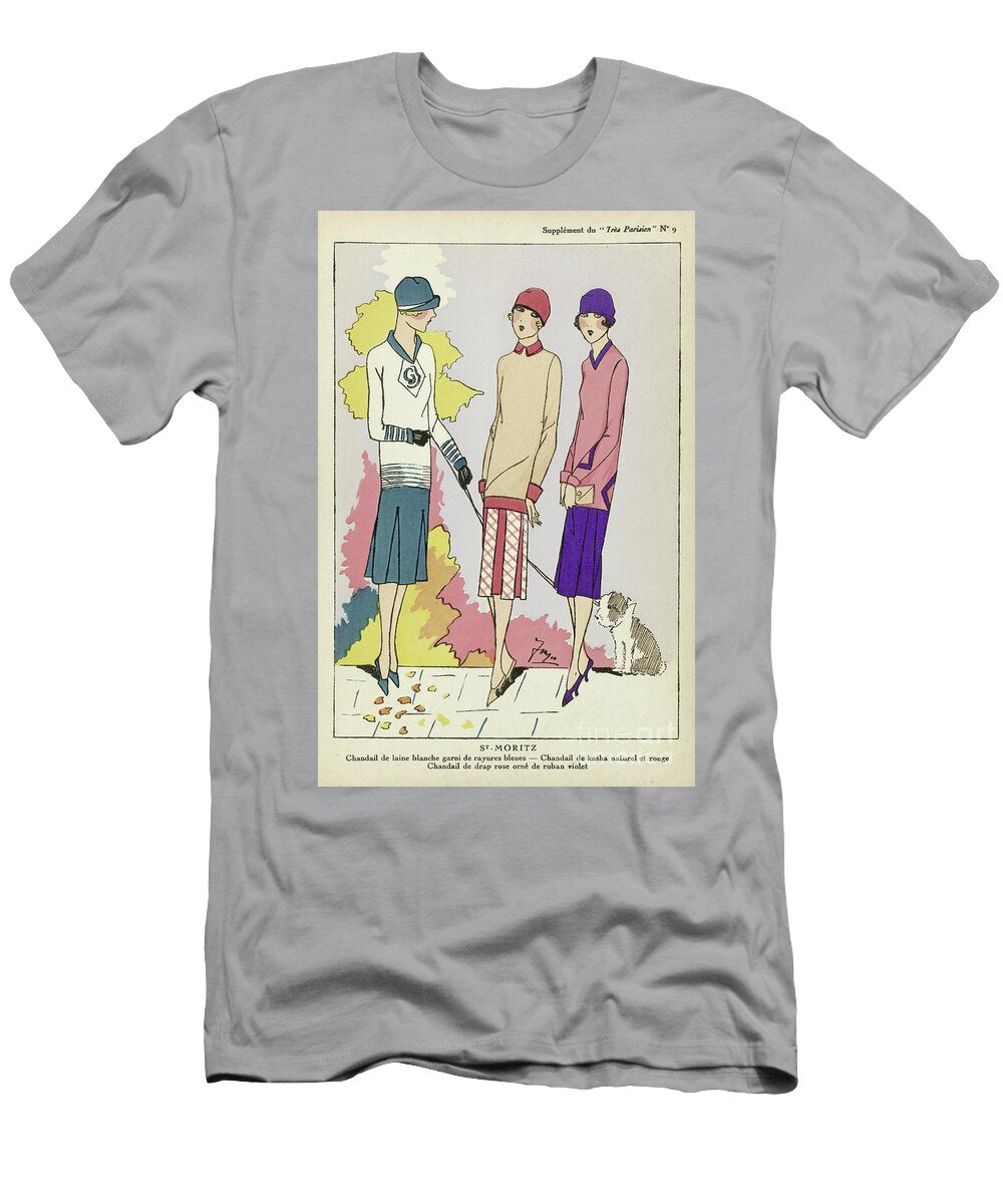 St Moritz From Tres Parisien 1925 French School T-Shirt
