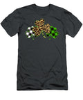 St Patricks Day Leopard Print Plaid Shamrock Rorie Khadija T-Shirt