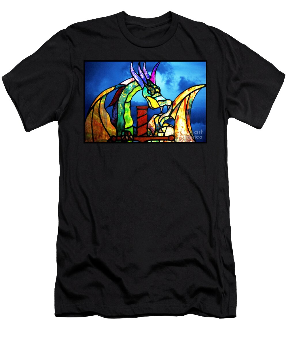 Stained Glass Dragon Ellen Cotton T-Shirt