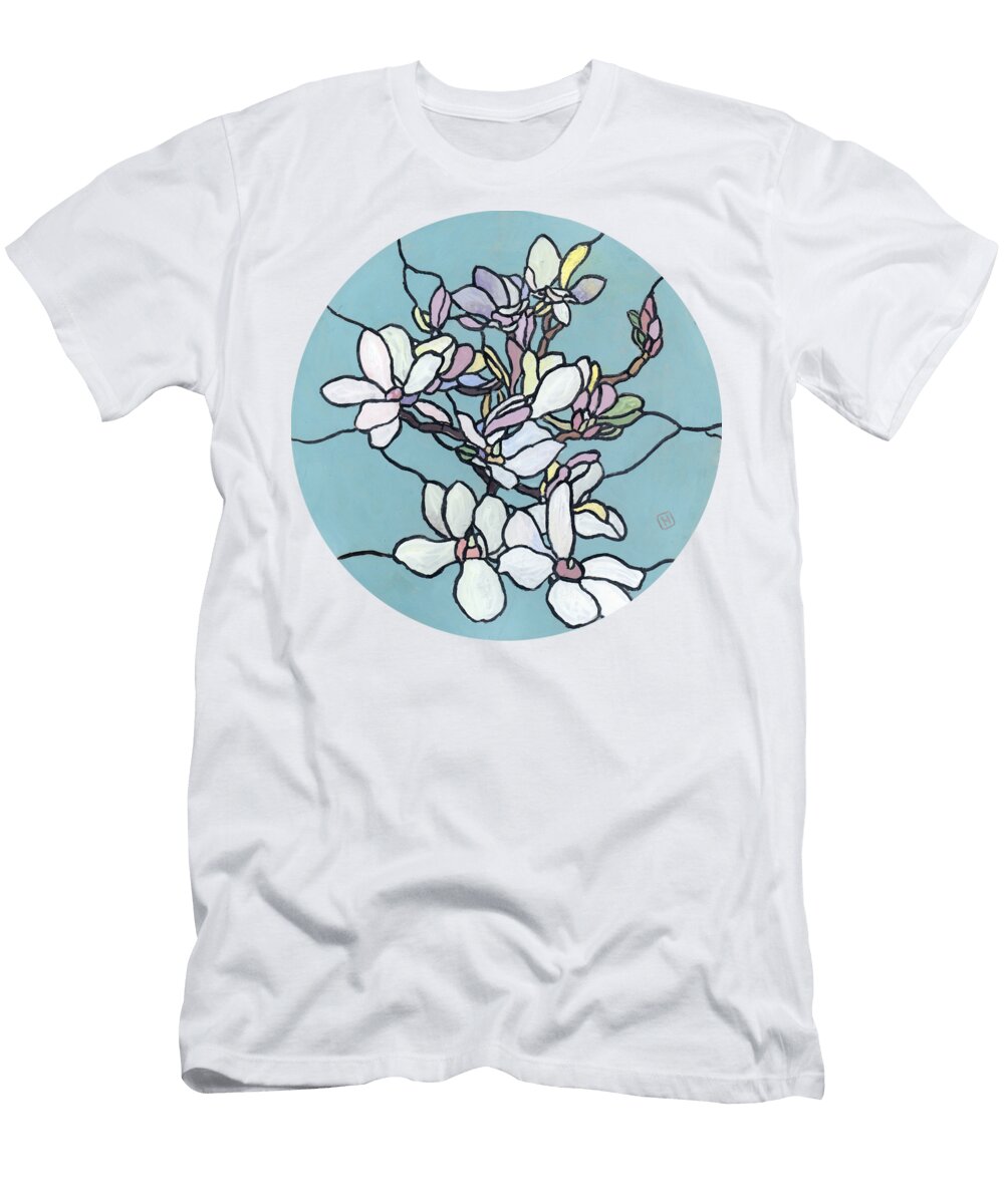Stained Glass Magnolia Hailey E Herrera T-Shirt
