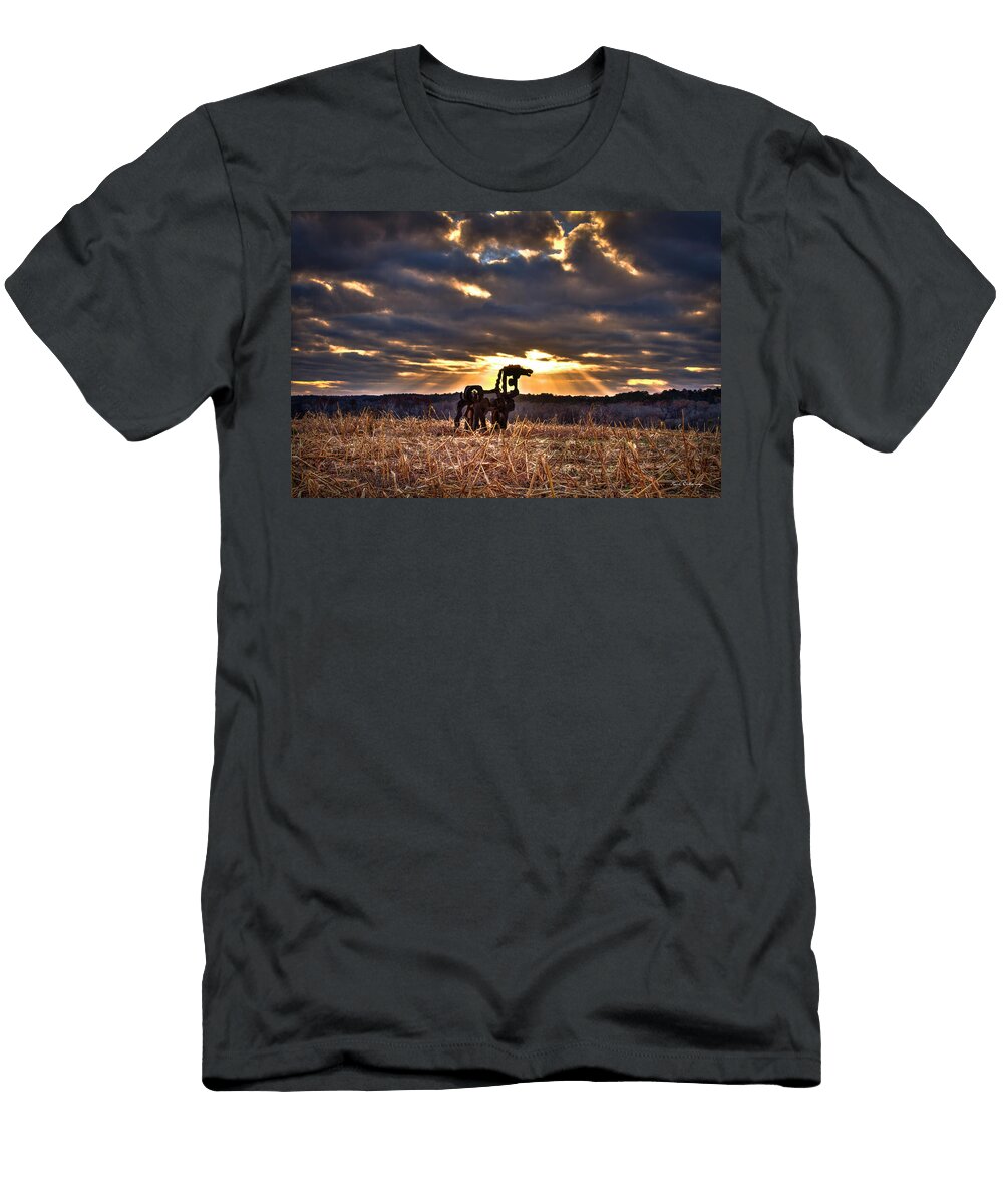 Stairways to Heaven the Iron Horse Farm Uga Farming Art Reid Callaway T-Shirt