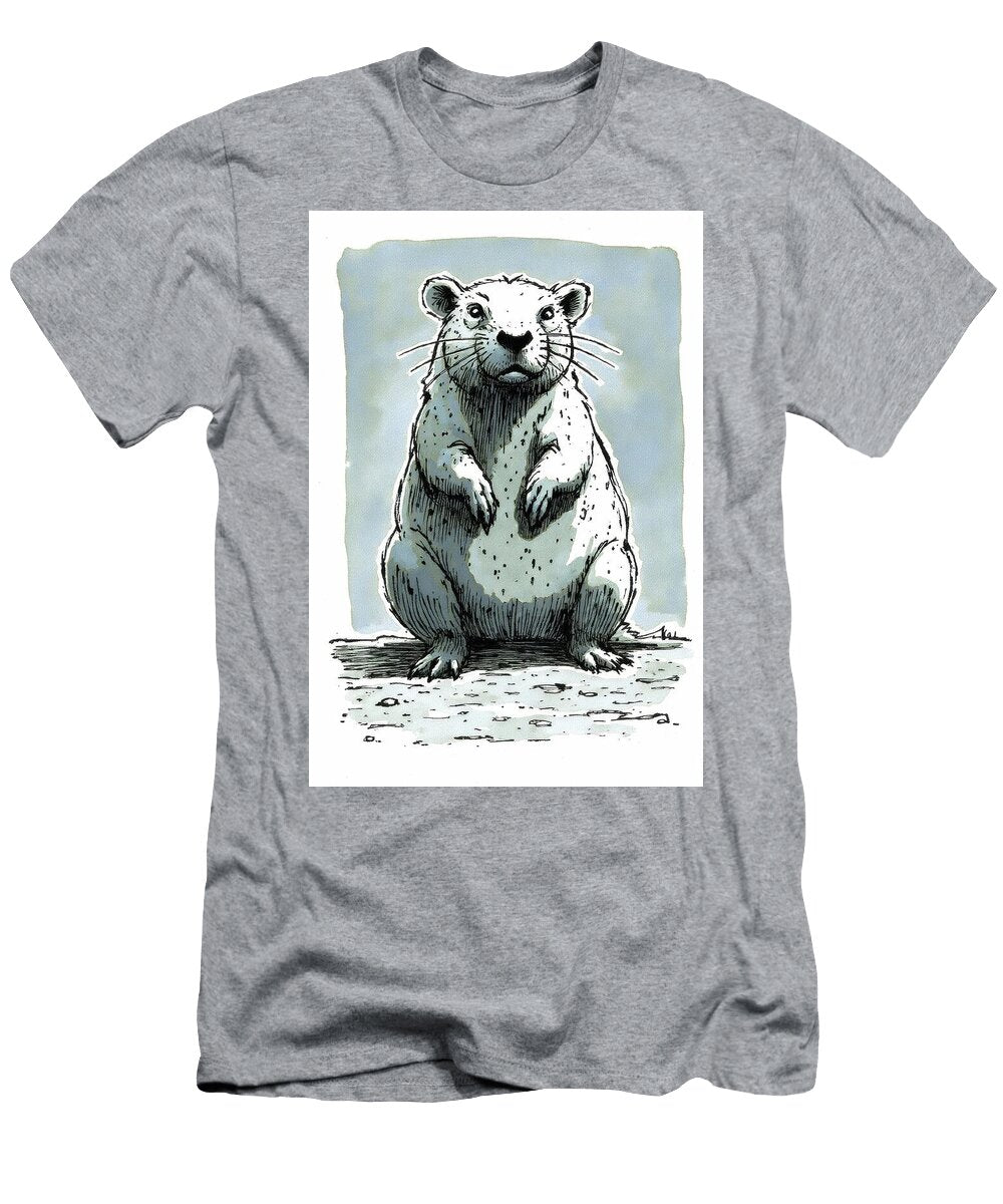 Standing Cartoon Rodent Wall Art Prints T-Shirt