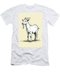 Standing Goat with Horns and Beard in a Neutral Setting Wall Art Prints T-Shirt
