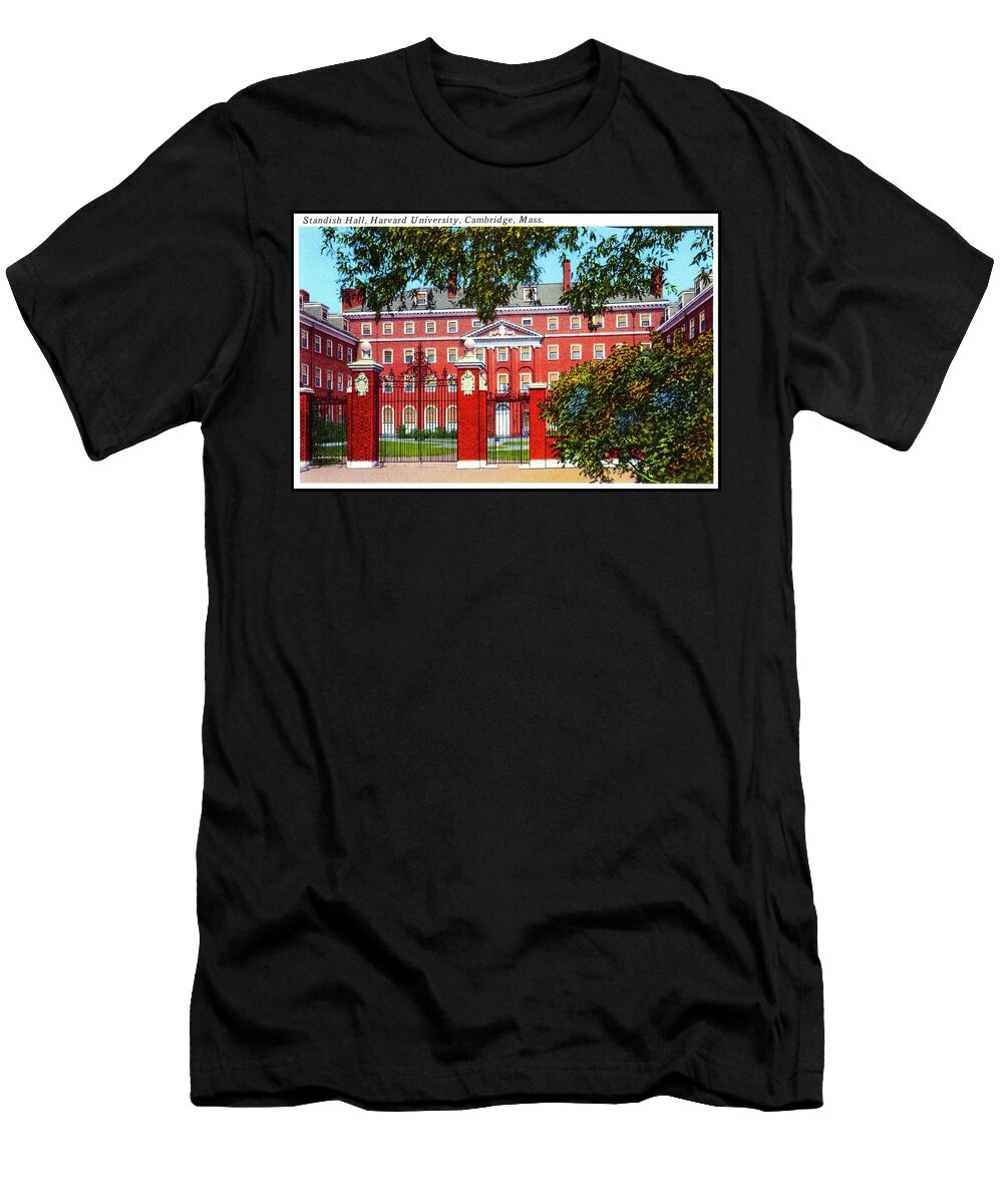 Standish Hall Harvard University Cambridge Massachusetts Vintage Retro Poster Carol Japp T-Shirt