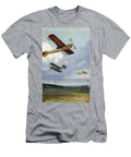 Start of Aviation Airplanes in Flight During an Air Meeting Held in Reims Marne During the Aviation Week in 1909 Colouring Reproduction Halftone of an Illustration American School T-Shirt