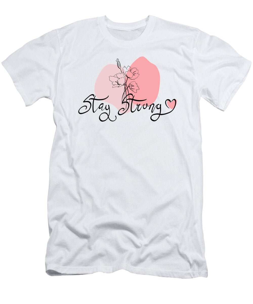 Stay Strong Poppy Lineart John Lockett T-Shirt